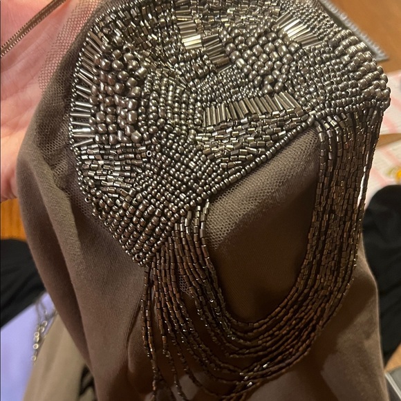 Elegant mauve/tan Dress - Picture 4 of 7